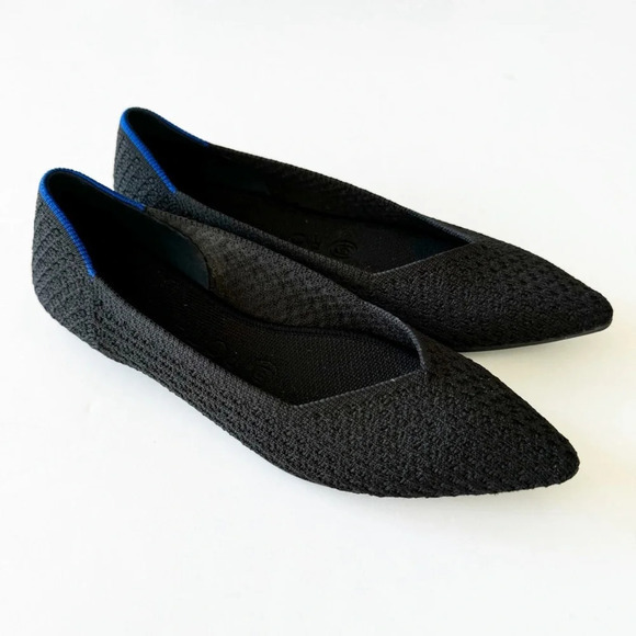 Rothy’s The Point Black Pointed Toe Loafers Women’s Size 7 Fly Knit Luxury Comfy - Picture 15 of 15